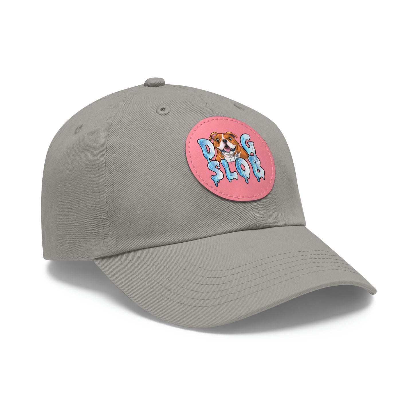 Dog Slob ® Dad Hat with Leather Patch (Round)