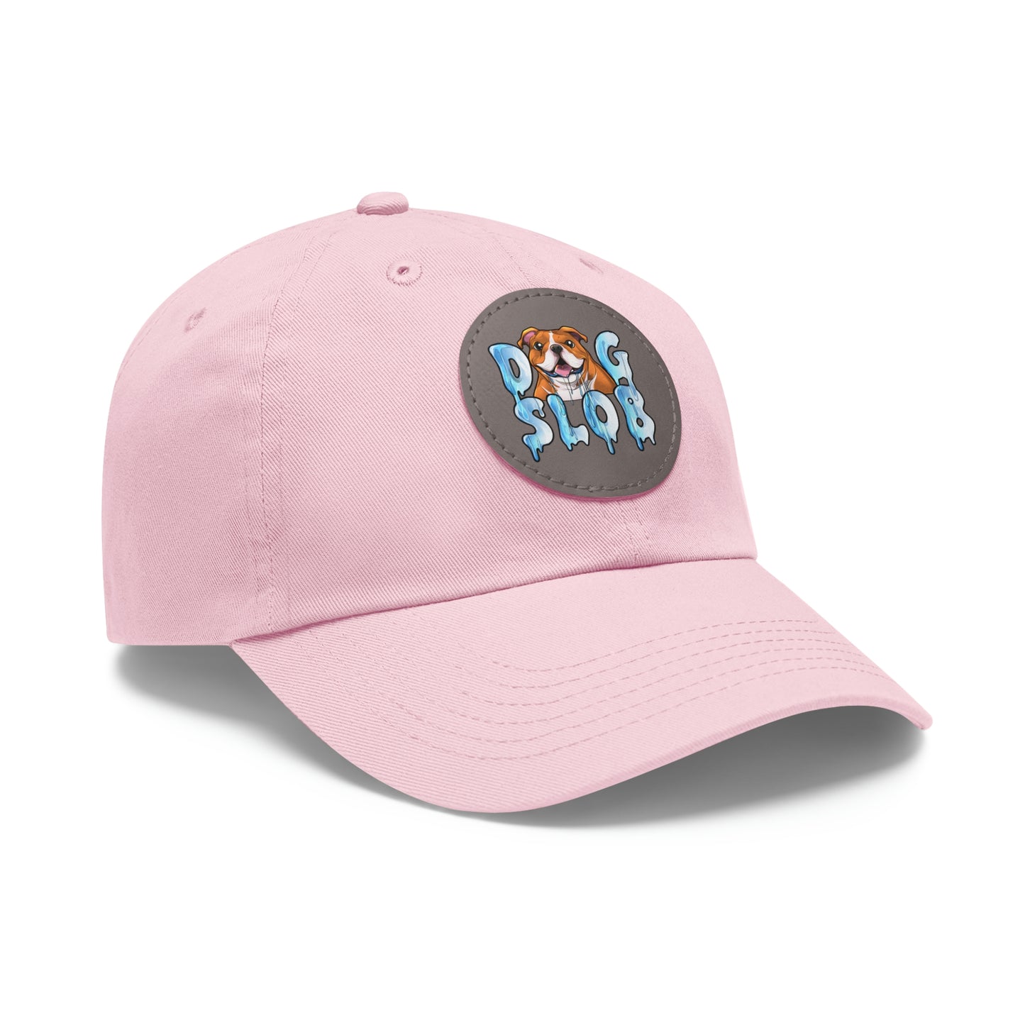 Dog Slob ® Dad Hat with Leather Patch (Round)