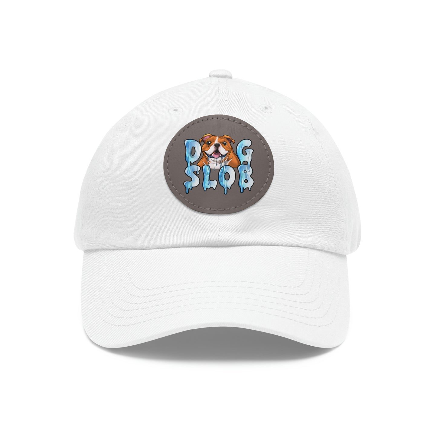 Dog Slob ® Dad Hat with Leather Patch (Round)