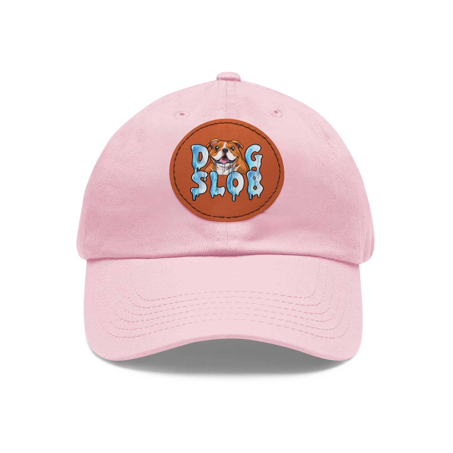 Dog Slob ® Dad Hat with Leather Patch (Round)