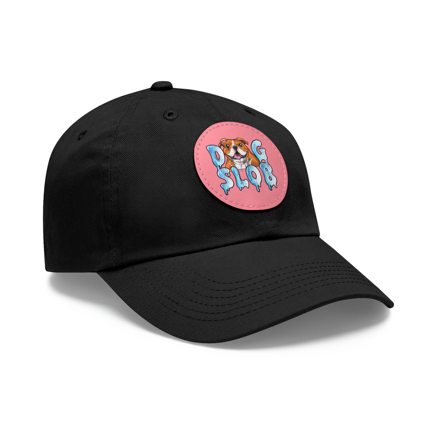 Dog Slob ® Dad Hat with Leather Patch (Round)