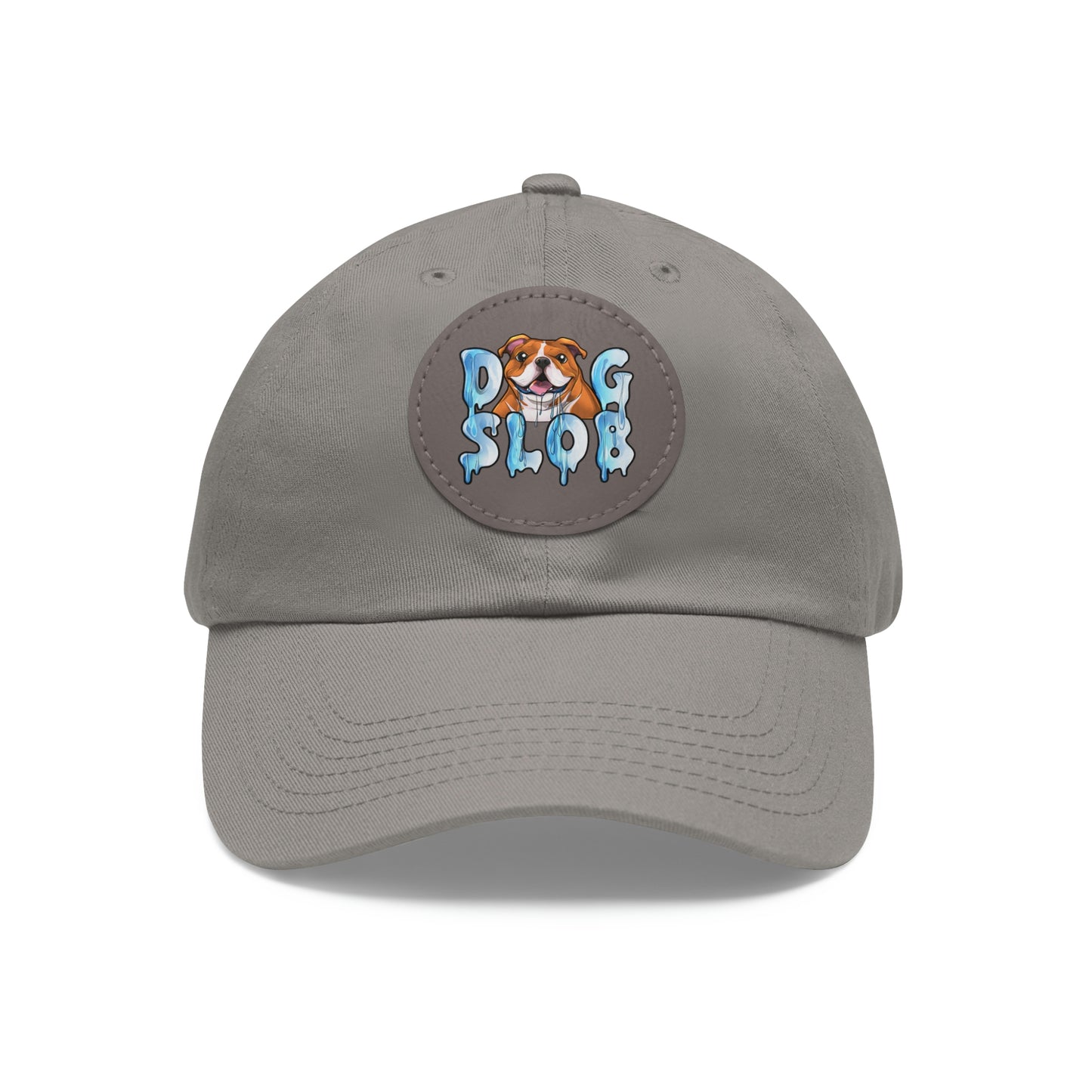 Dog Slob ® Dad Hat with Leather Patch (Round)