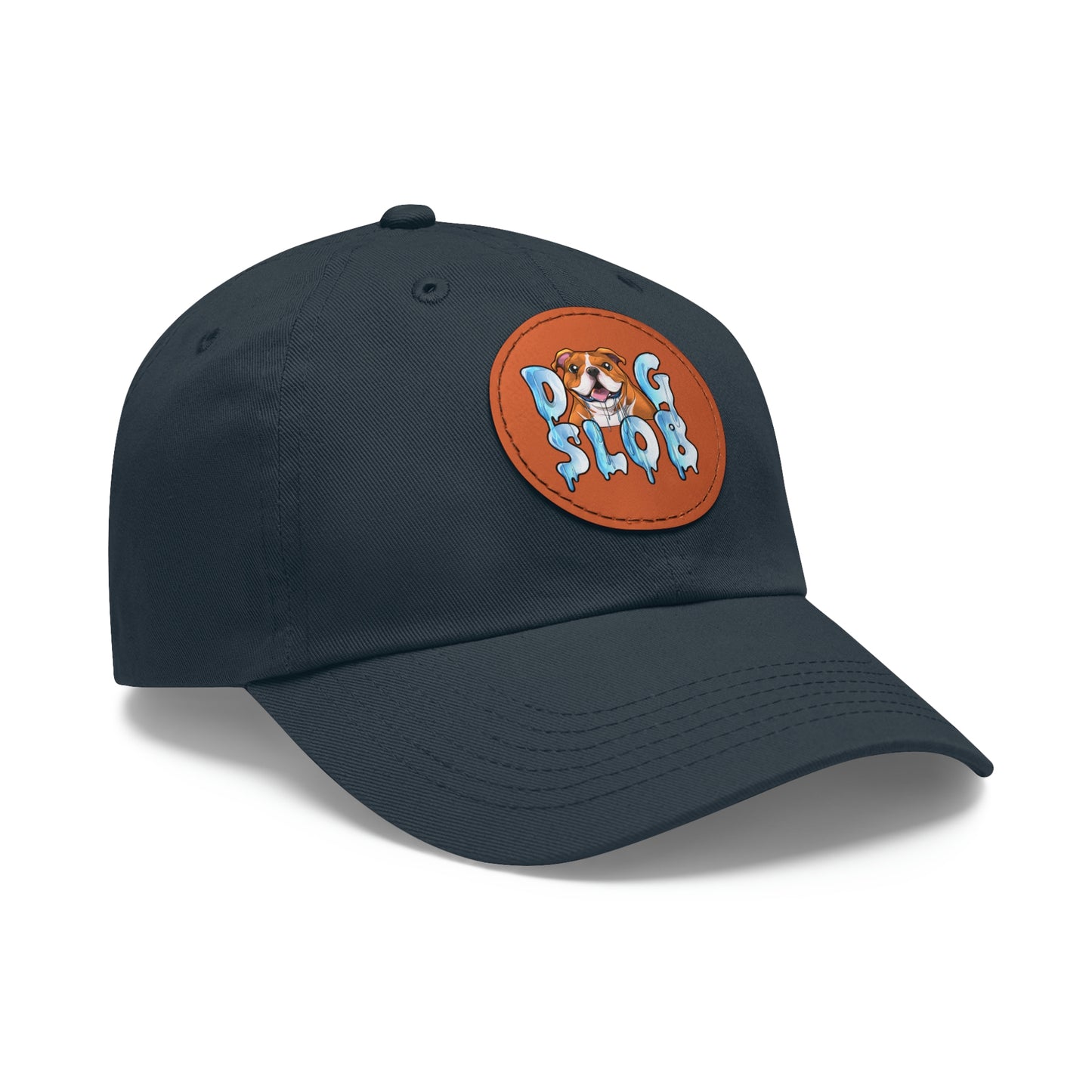 Dog Slob ® Dad Hat with Leather Patch (Round)