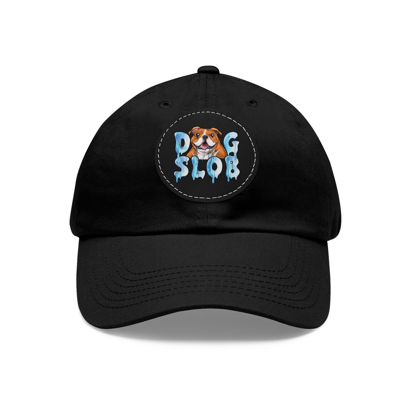 Dog Slob ® Dad Hat with Leather Patch (Round)