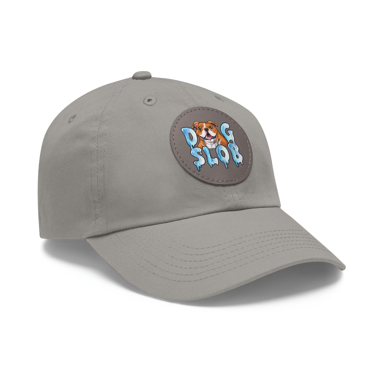 Dog Slob ® Dad Hat with Leather Patch (Round)