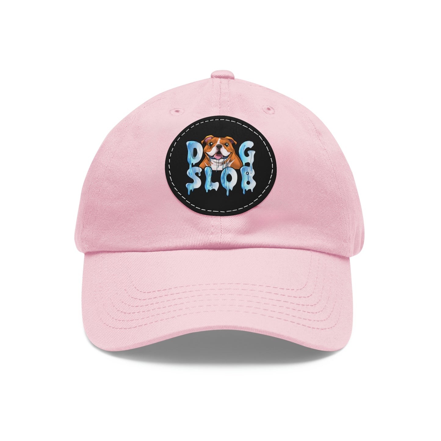 Dog Slob ® Dad Hat with Leather Patch (Round)