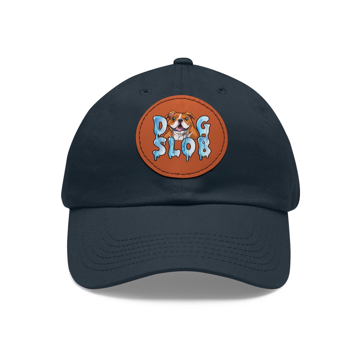 Dog Slob ® Dad Hat with Leather Patch (Round)