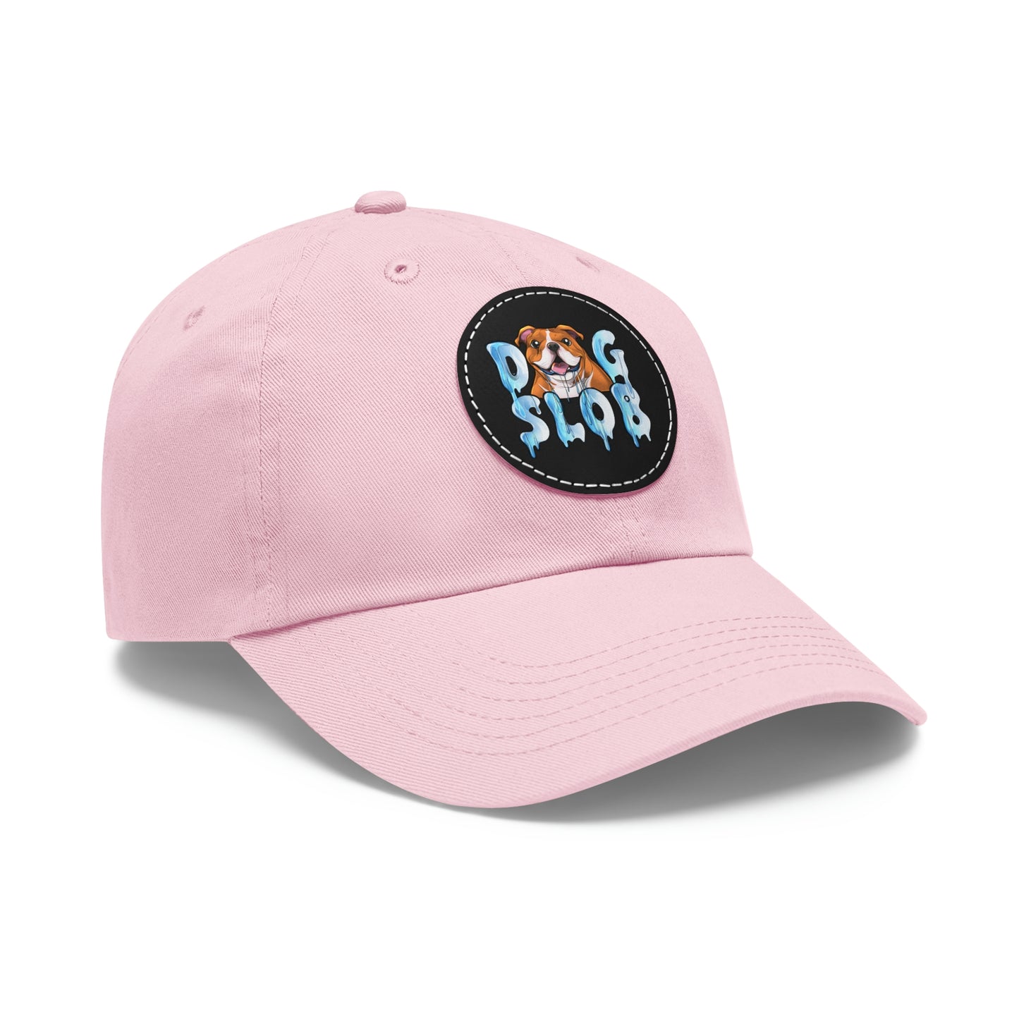 Dog Slob ® Dad Hat with Leather Patch (Round)