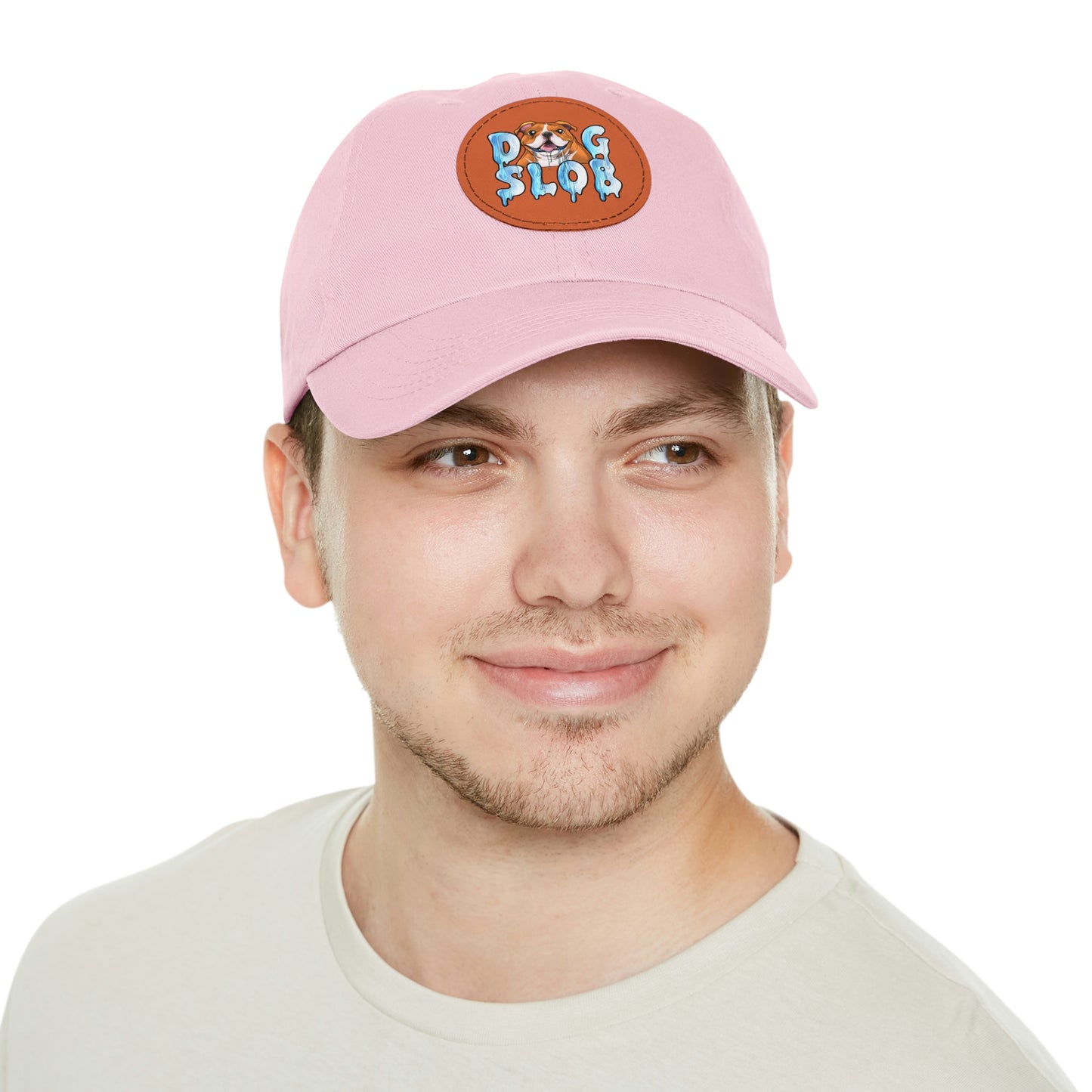 Dog Slob ® Dad Hat with Leather Patch (Round)