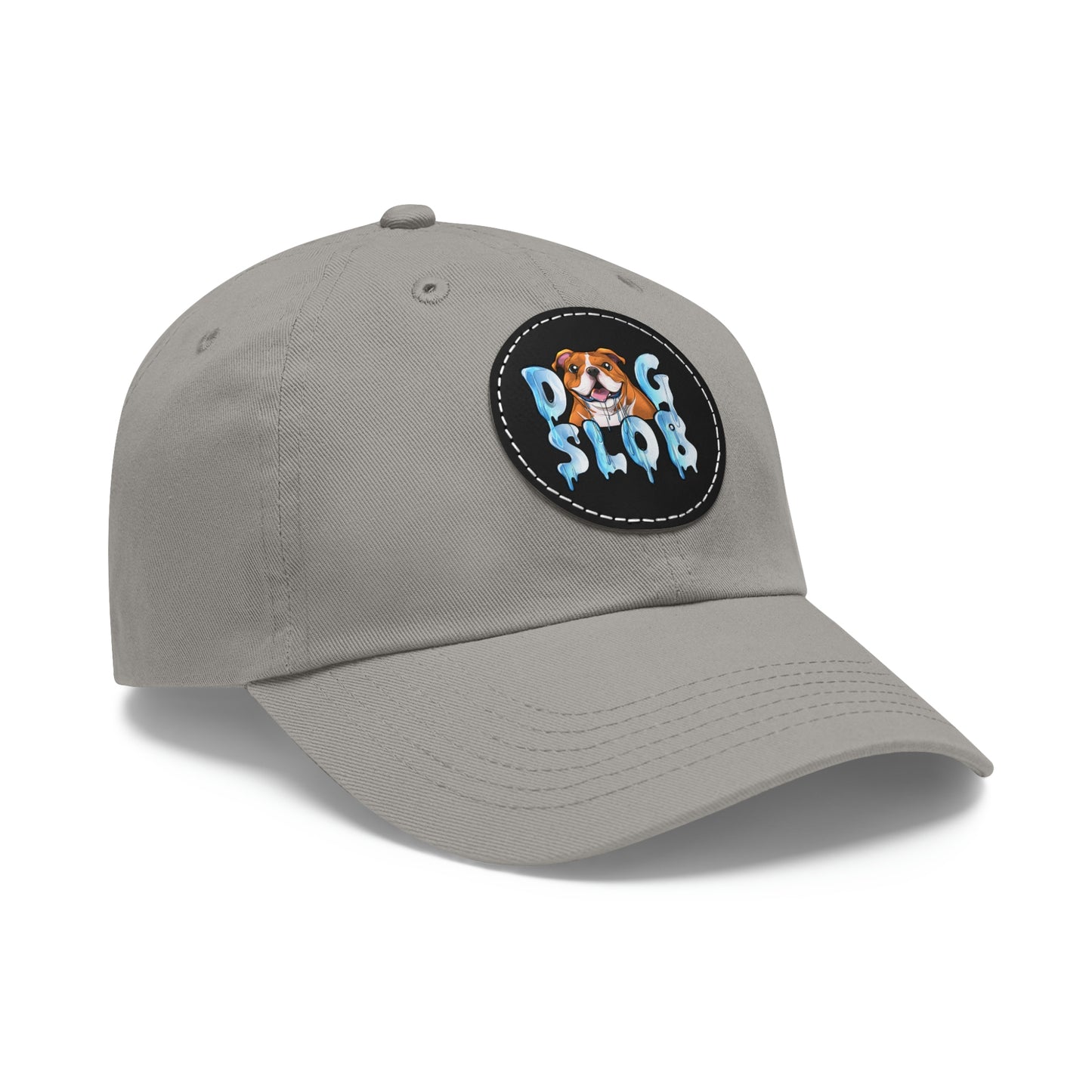 Dog Slob ® Dad Hat with Leather Patch (Round)