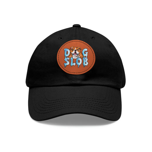 Dog Slob ® Dad Hat with Leather Patch (Round)