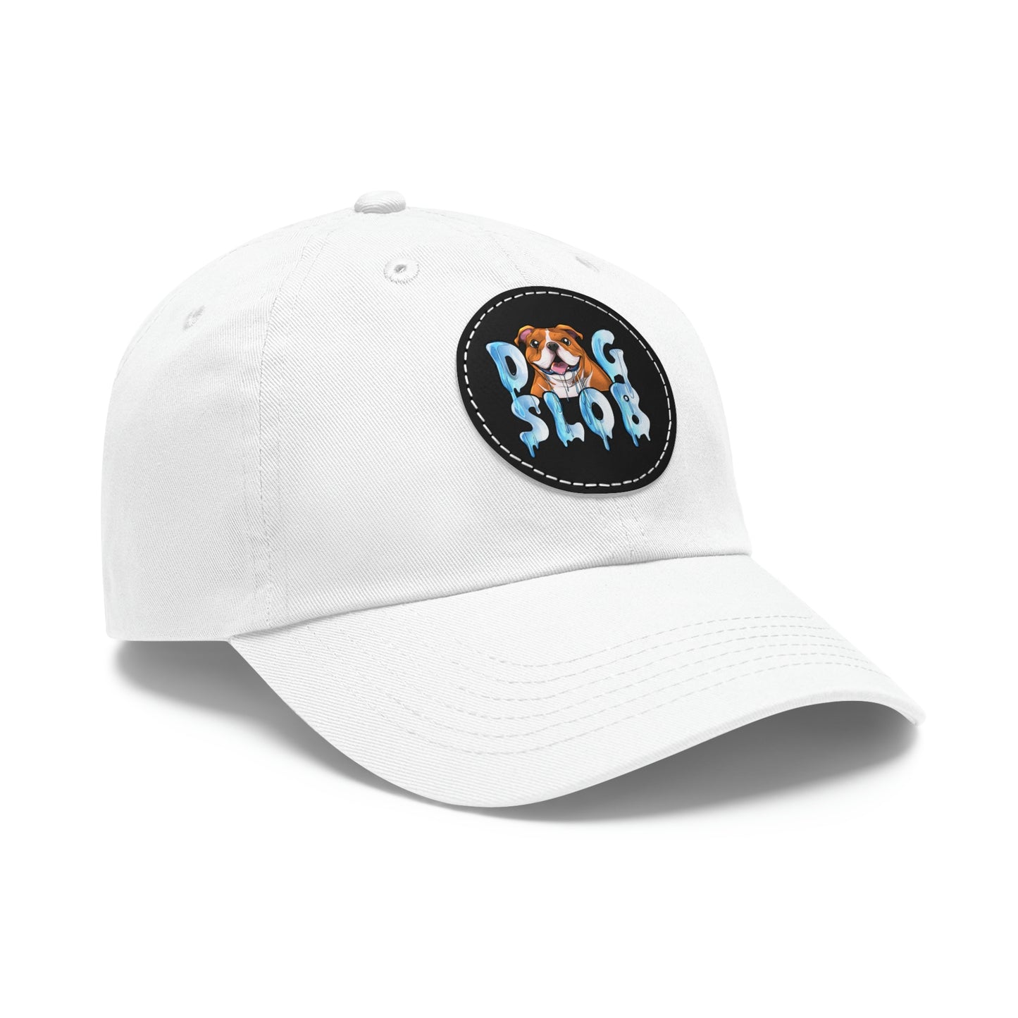 Dog Slob ® Dad Hat with Leather Patch (Round)