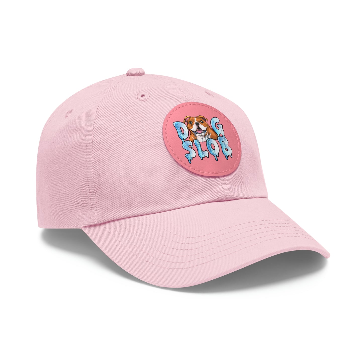 Dog Slob ® Dad Hat with Leather Patch (Round)