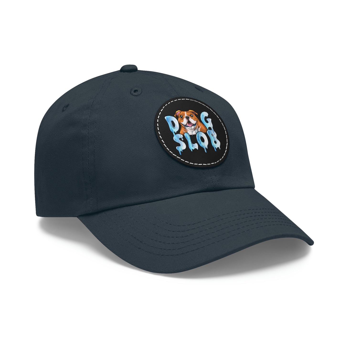 Dog Slob ® Dad Hat with Leather Patch (Round)