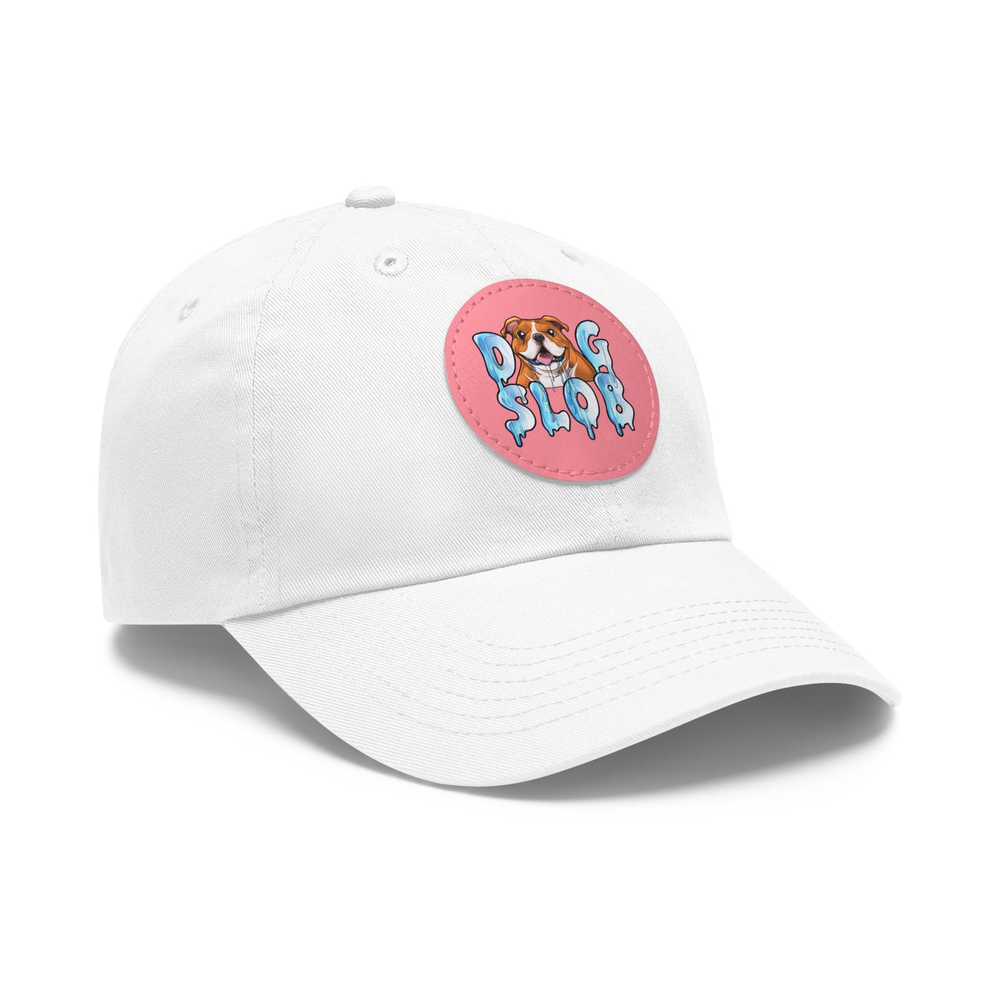 Dog Slob ® Dad Hat with Leather Patch (Round)