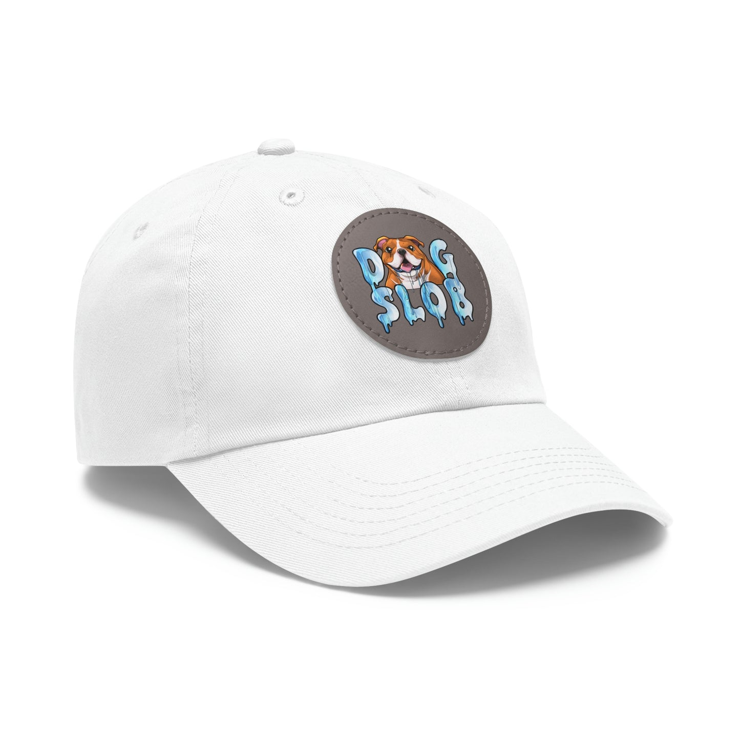 Dog Slob ® Dad Hat with Leather Patch (Round)