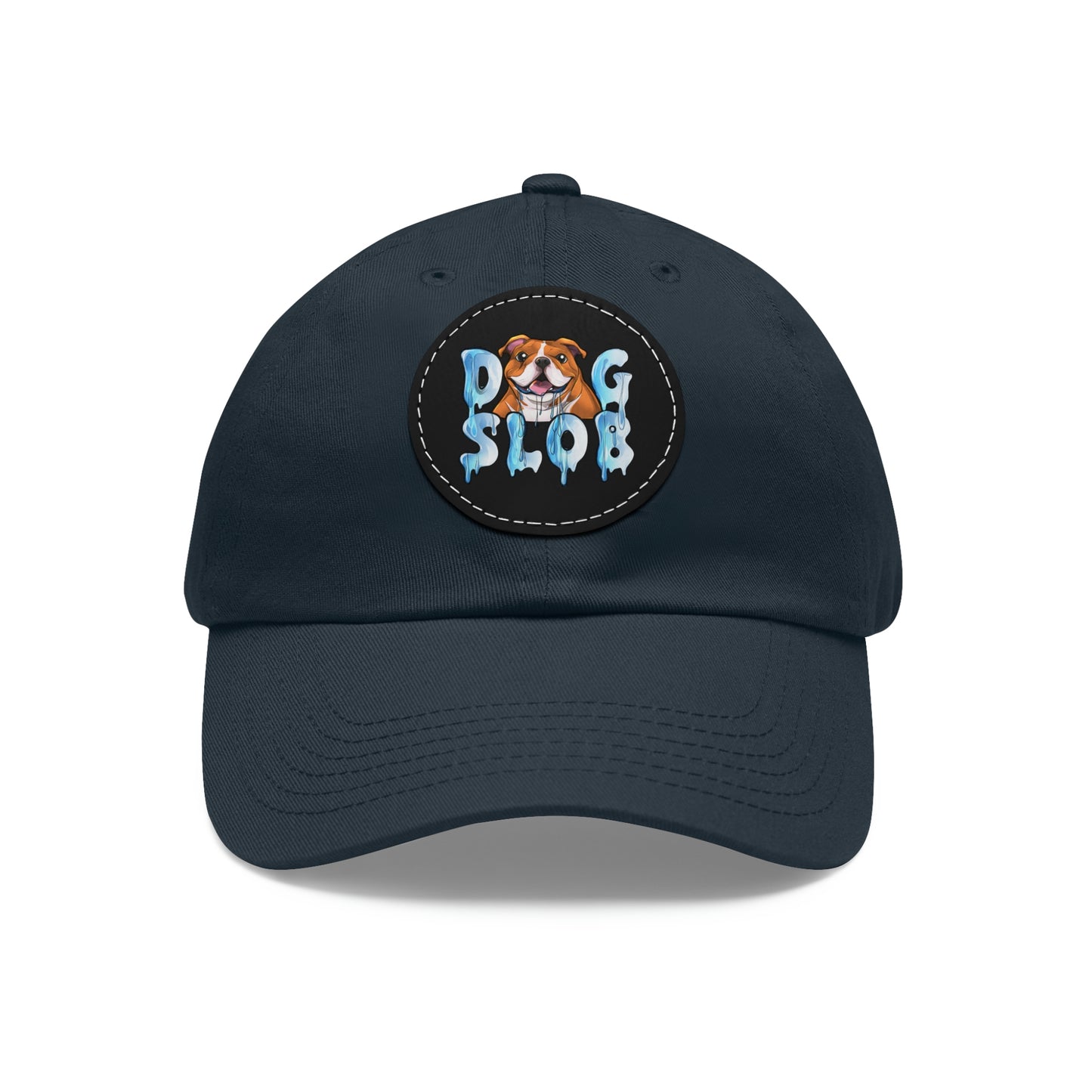 Dog Slob ® Dad Hat with Leather Patch (Round)