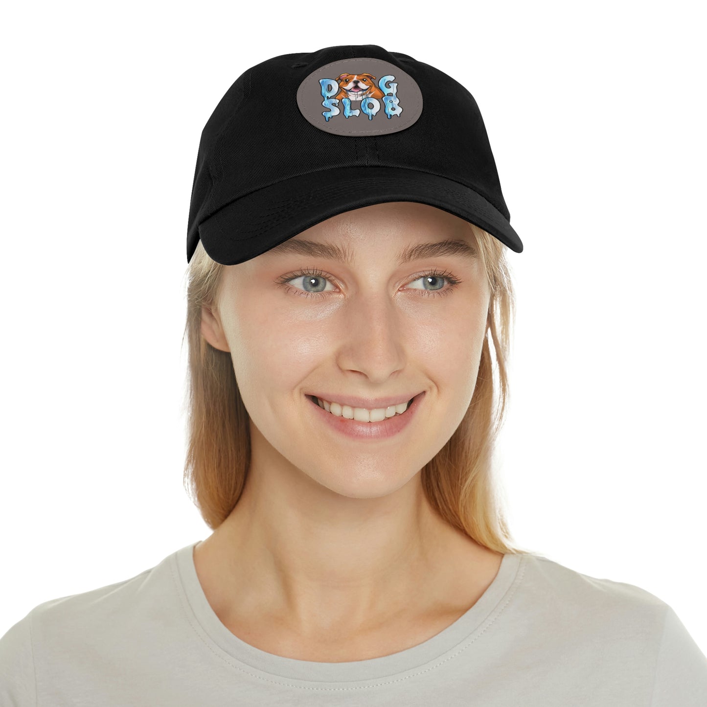 Dog Slob ® Dad Hat with Leather Patch (Round)