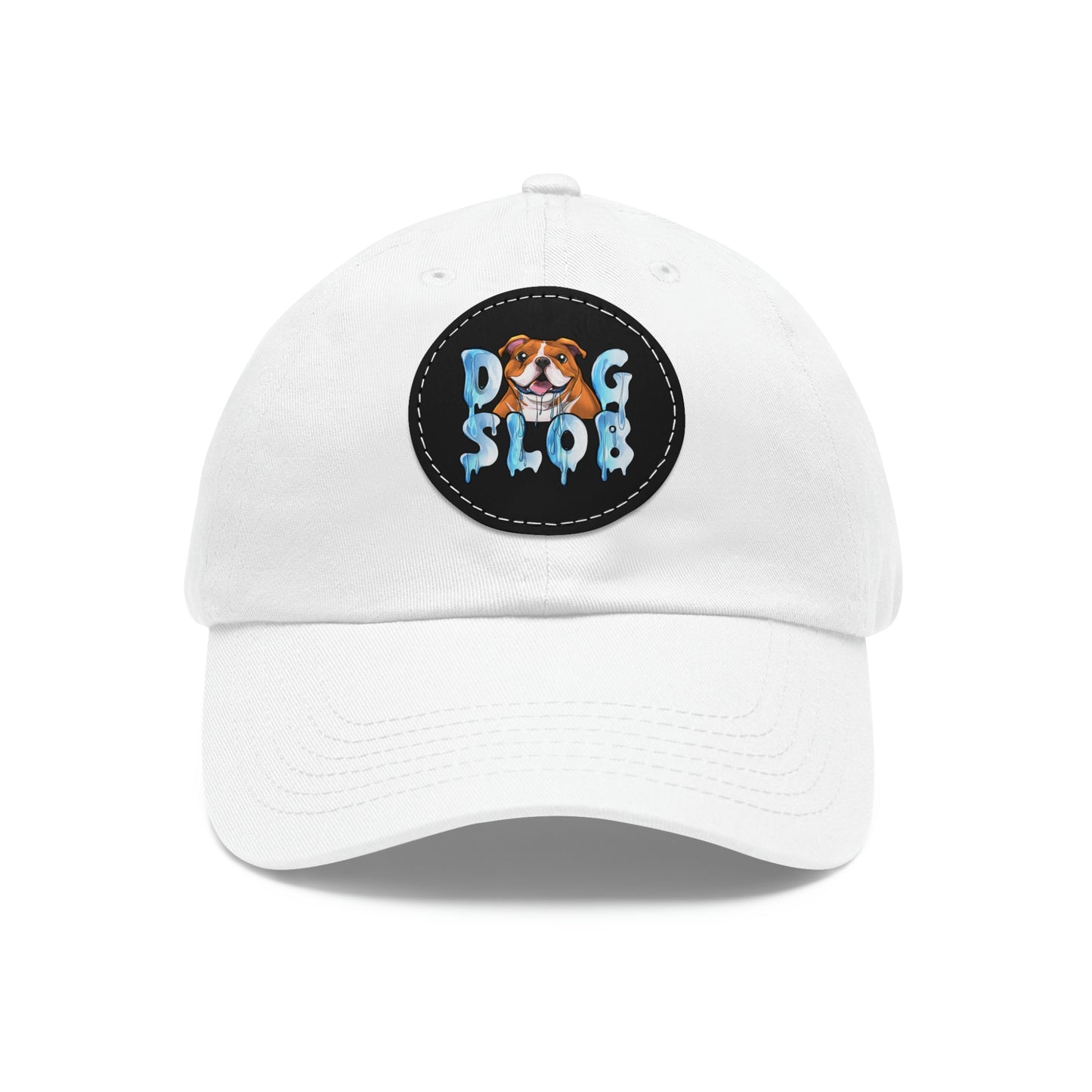 Dog Slob ® Dad Hat with Leather Patch (Round)