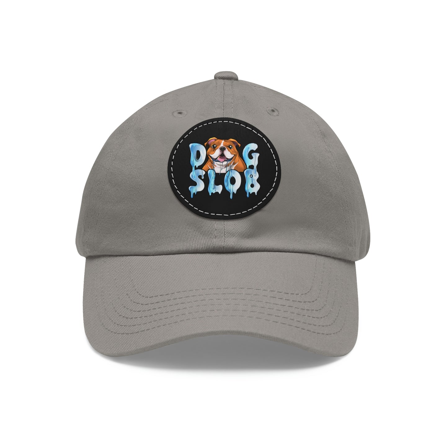 Dog Slob ® Dad Hat with Leather Patch (Round)