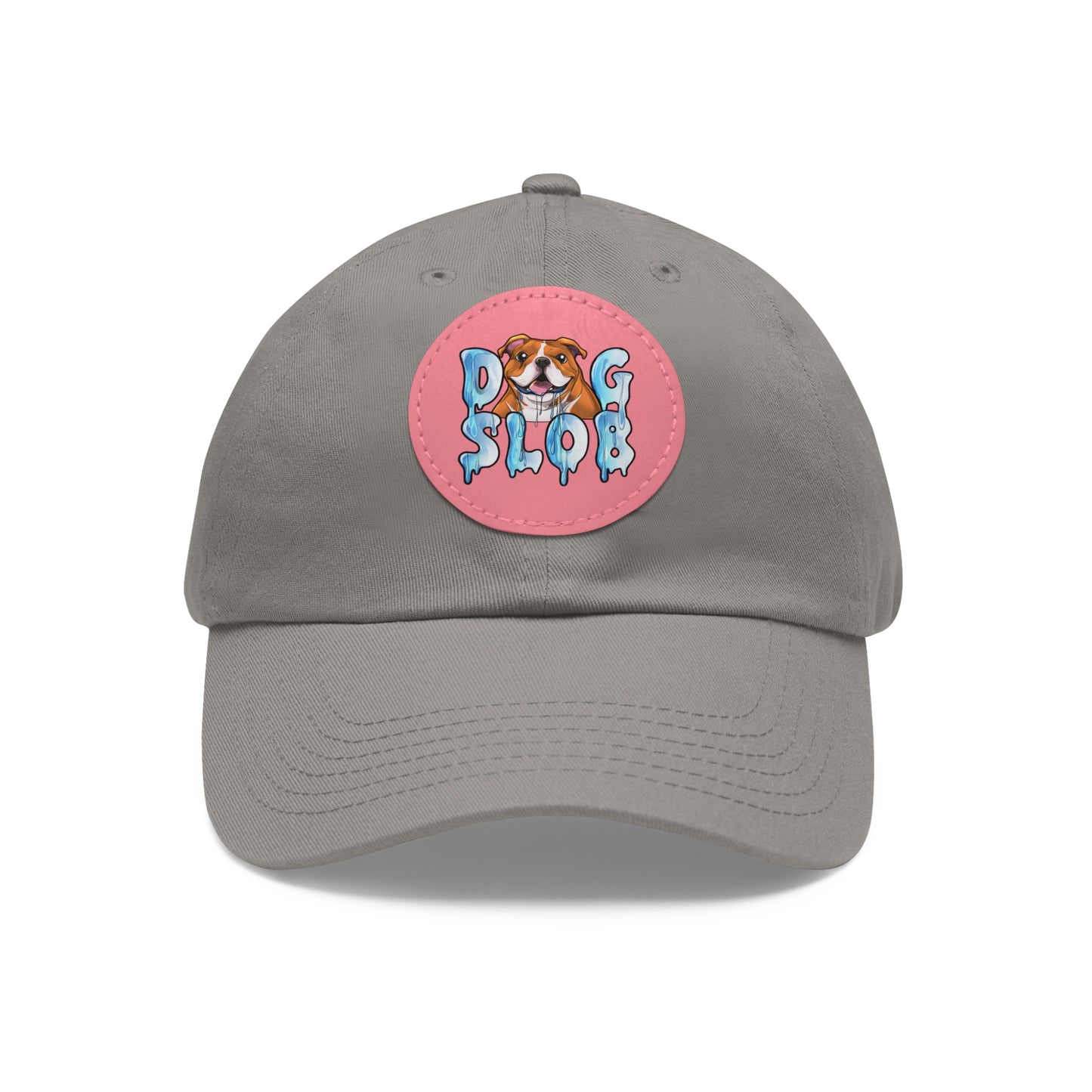 Dog Slob ® Dad Hat with Leather Patch (Round)