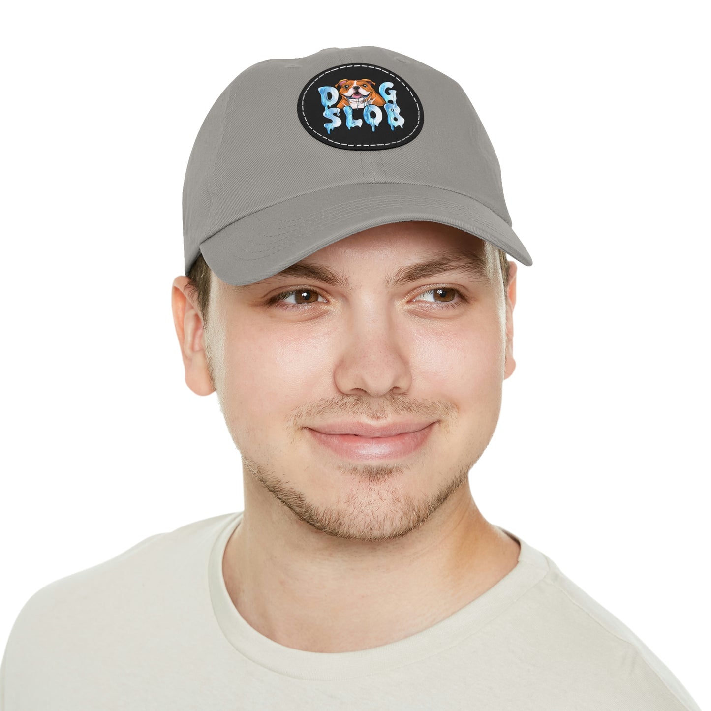 Dog Slob ® Dad Hat with Leather Patch (Round)