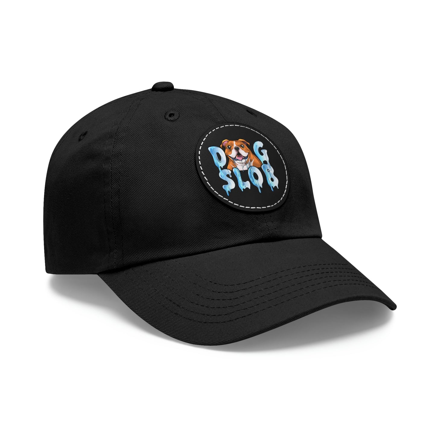 Dog Slob ® Dad Hat with Leather Patch (Round)