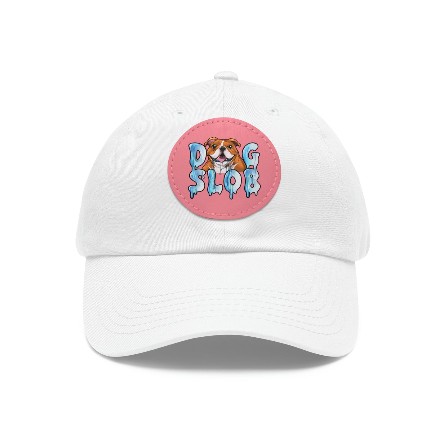 Dog Slob ® Dad Hat with Leather Patch (Round)